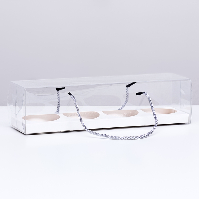 Кондитерская упаковка для кексов, белая , 29,5 х 7,8 х 7,8 см Кондитерская упаковка для кексов, белая , 29,5 х 7,8 х 7,8 см