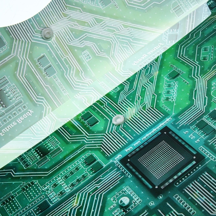 Папка-конверт Папка-конверт "Чип" на кнопке А4, 350 мкр