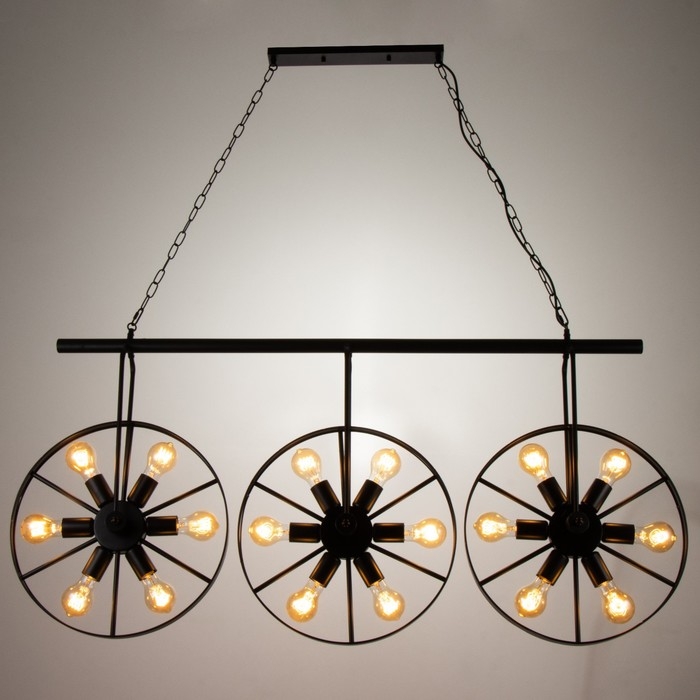 Светильник BayerLux Светильник BayerLux "Колеса" 18x40Вт E27 черный 65х10х150 см