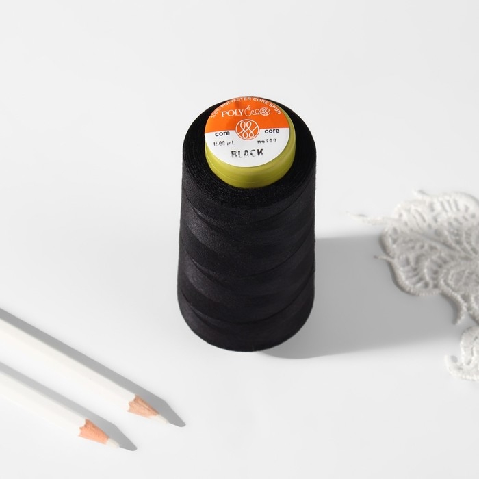 Нитки 45ЛЛ, 1500 м, цвет чёрный Нитки 45ЛЛ, 1500 м, цвет чёрный