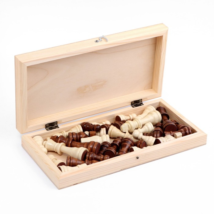 Шахматы деревянные настольные, 29 х 29 см, король h-9 см, пешка h-4 см Шахматы деревянные настольные, 29 х 29 см, король h-9 см, пешка h-4 см