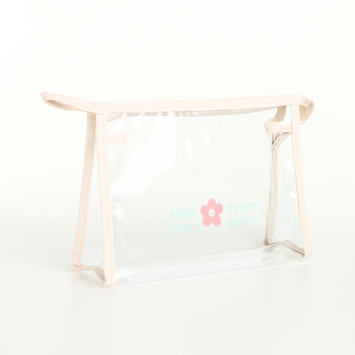 Набор косметичек 3 в 1 на молнии, цвет бежевый Набор косметичек 3 в 1 на молнии, цвет бежевый