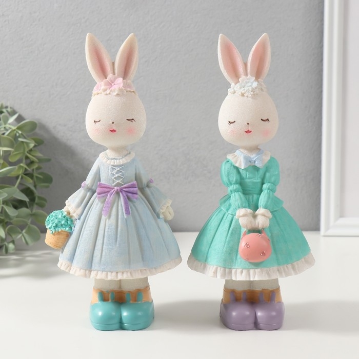 Сувенир полистоун Сувенир полистоун "Зайка в платье" МИКС 8,5х9,8х22 см