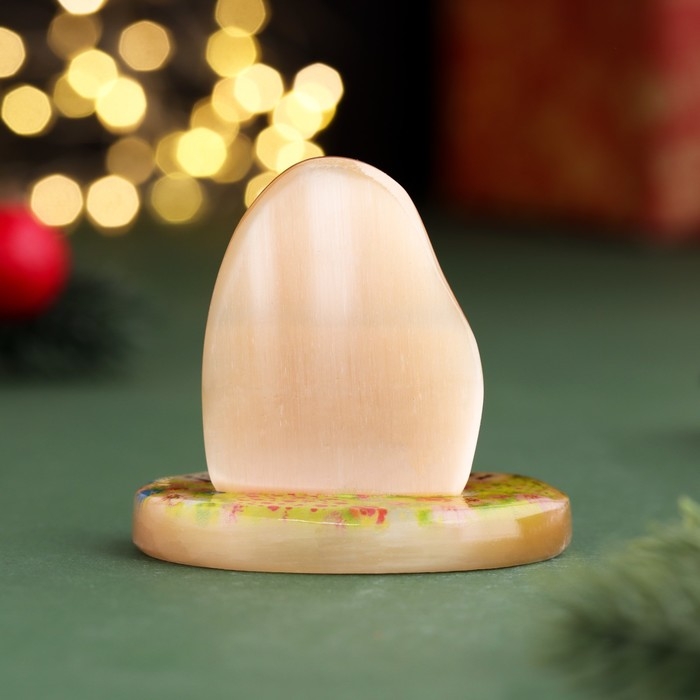 Новый год. Сувенир Новый год. Сувенир "Змея На счастье! 2025", селенит, 6х6х4,5 см