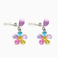 Серьги-клипсы детские Выбражулька «Цветок», сияющие, цветные