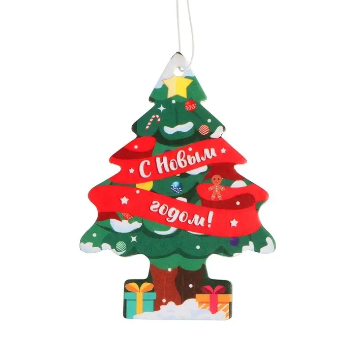 Ароматизатор подвесной Grand Caratt «С новыи годом», антитабак