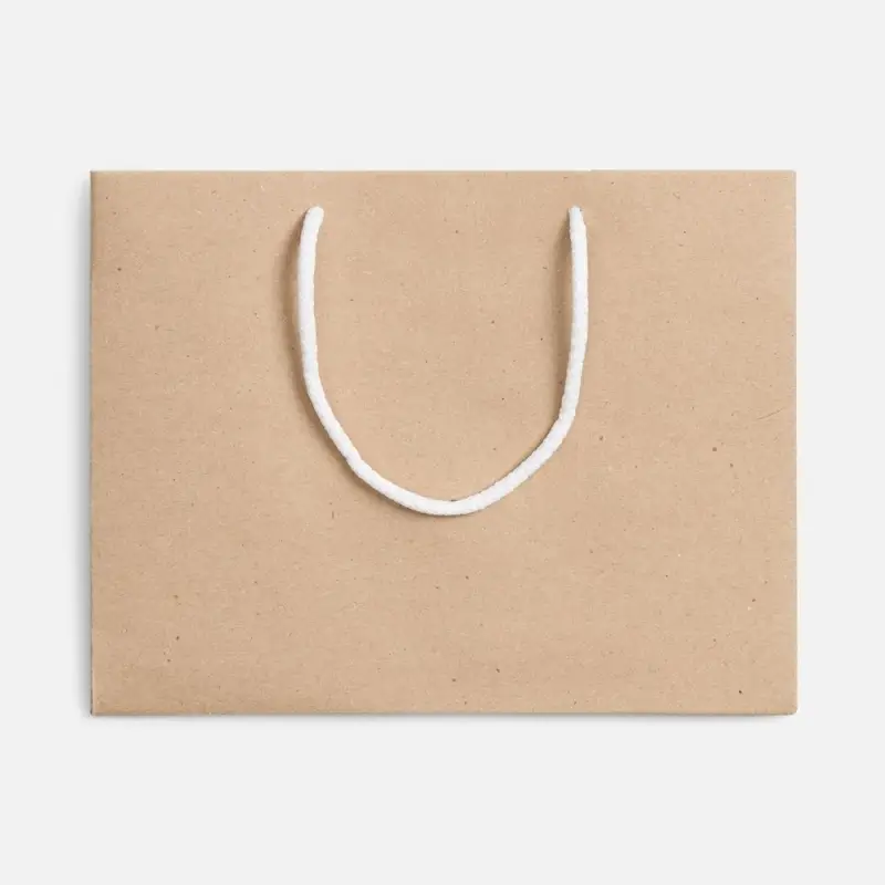 Пакет бумажный Stor, неокрашенный с белыми ручками