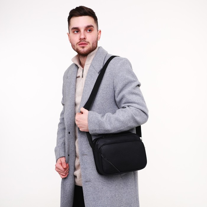 Сумка мужская, цвет чёрный Сумка мужская, цвет чёрный