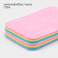 Салфетка многослойная для уборки из микрофибры MicroPVA, 12×7 см, 12 слоев