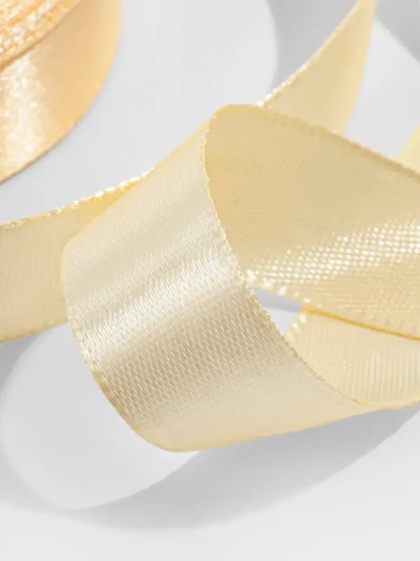 Лента атласная, 20 мм, 23±1 м, светло-бежевая №02