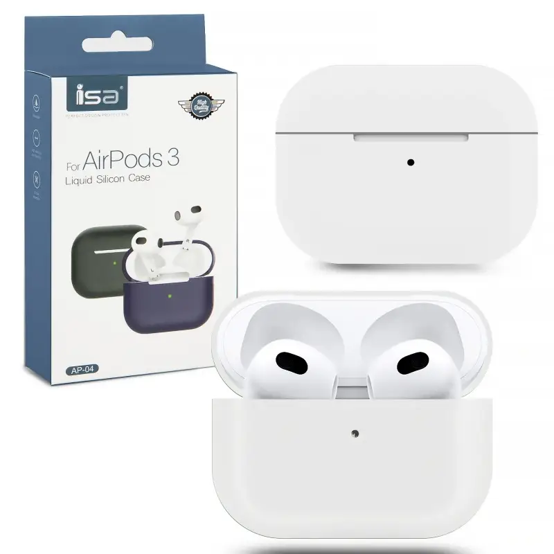 Чехол для AirPods 3 Silicone Case ISA White