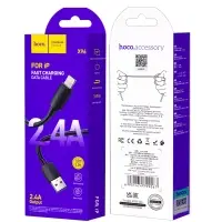 Кабель X96 USB на Lightning 1M 2.4A HOCO черный