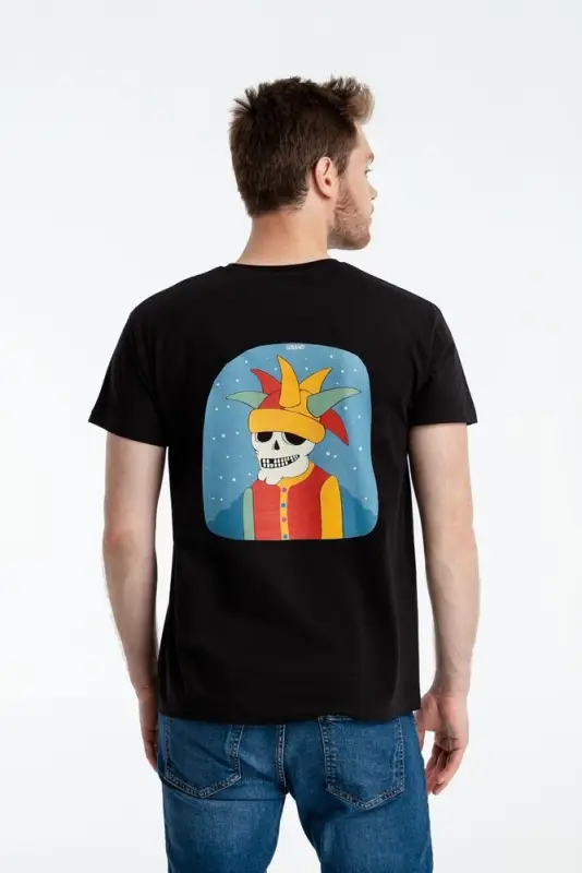 Футболка «Шут», черная, размер S