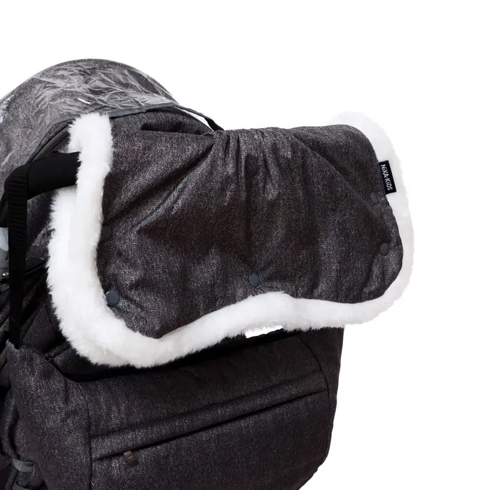 Санки - коляска «Наши детки 6», чехол для ног, муфта, сумка, принт с ламой, серый Санки - коляска «Наши детки 6», чехол для ног, муфта, сумка, принт с ламой, серый