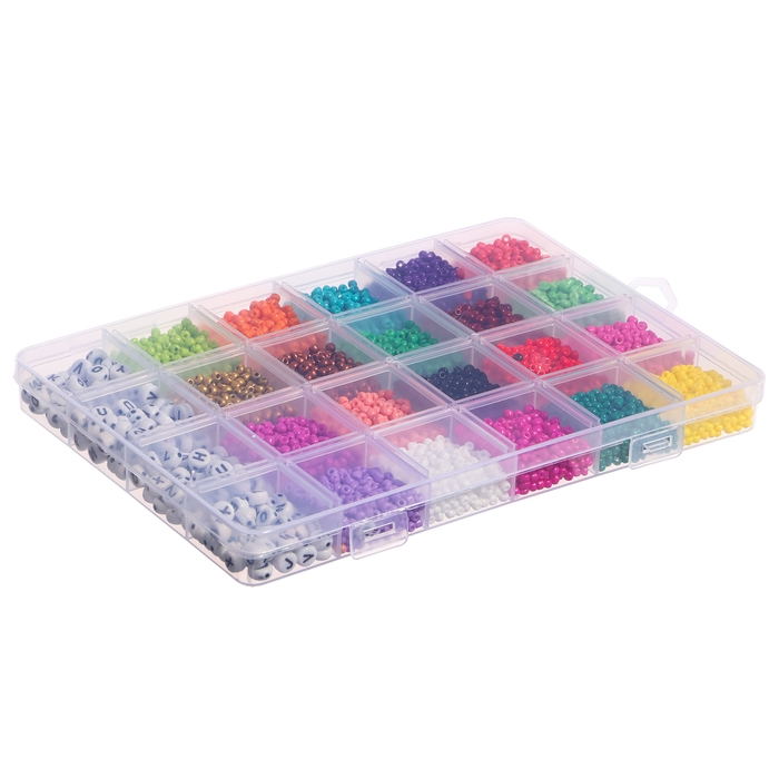 Набор для творчества «Создай своё украшение», бисер, буквы, 24 вида Набор для творчества «Создай своё украшение», бисер, буквы, 24 вида