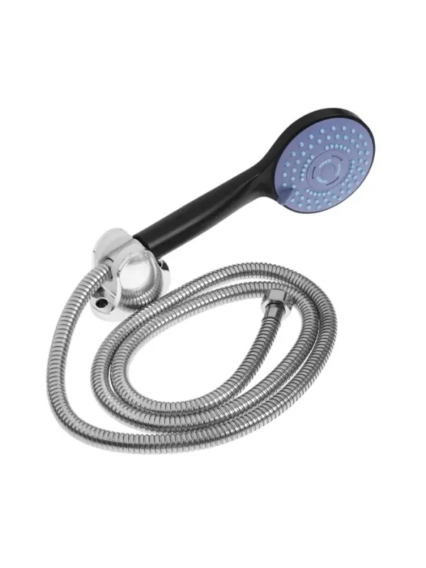 Смеситель для ванны ZEIN Z2493, излив 35 см, картридж 35 мм, с душ набором, черный/хром