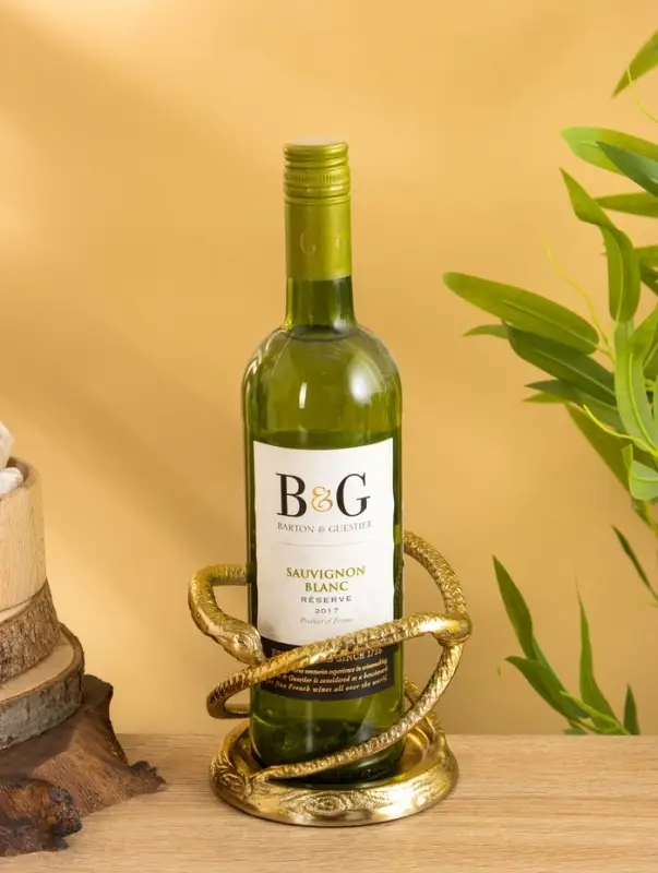 Подставка для бутылки «Змей искуситель», 10.5×10.5×15 см, алюминий Подставка для бутылки «Змей искуситель», 10.5×10.5×15 см, алюминий