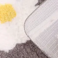 Коврик Доляна Daisies, 40&times;60 см, микрофибра, серый