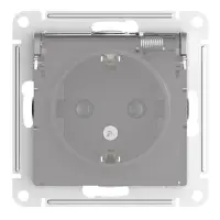 ATLASDESIGN AQUA РОЗЕТКА с заз. со шт. с прозрач. крышк, 16А,IP44, мех,АЛЮМИНИЙ