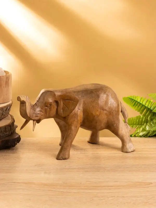 Сувенир "Слон" дерево Суар, 24х11х16 см, цв. бежевый