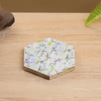 Подставка под горячее &laquo;Оттенки сирени&raquo;, набор 4 шт., 15&times;13&times;5 см, дерево манго