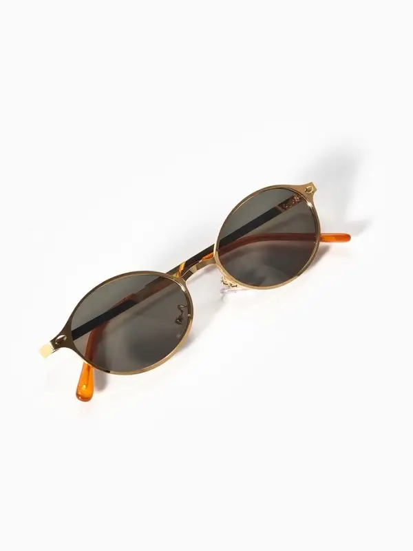 Очки солнцезащитные OneSun, uv 400, футляр, салфетка, цвет золото, серый