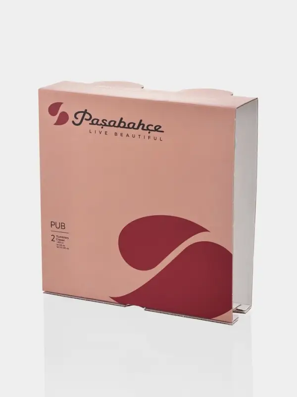 Пивные стаканы Paşabah&ccedil;e Pub, 415 мл, набор 2 шт., стекло, прозрачные