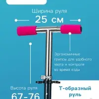Самокат-снегокат 2 в 1 Snow Cat, колёса 100 мм, чёрный