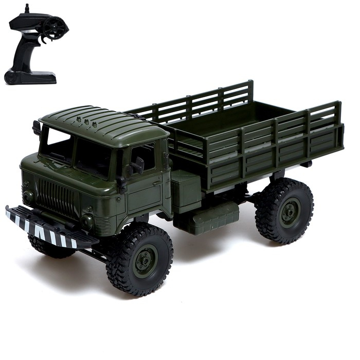 Грузовик радиоуправляемый «Газон», полный привод 4WD, работает от аккумулятора, цвет зелёный Грузовик радиоуправляемый «Газон», полный привод 4WD, работает от аккумулятора, цвет зелёный