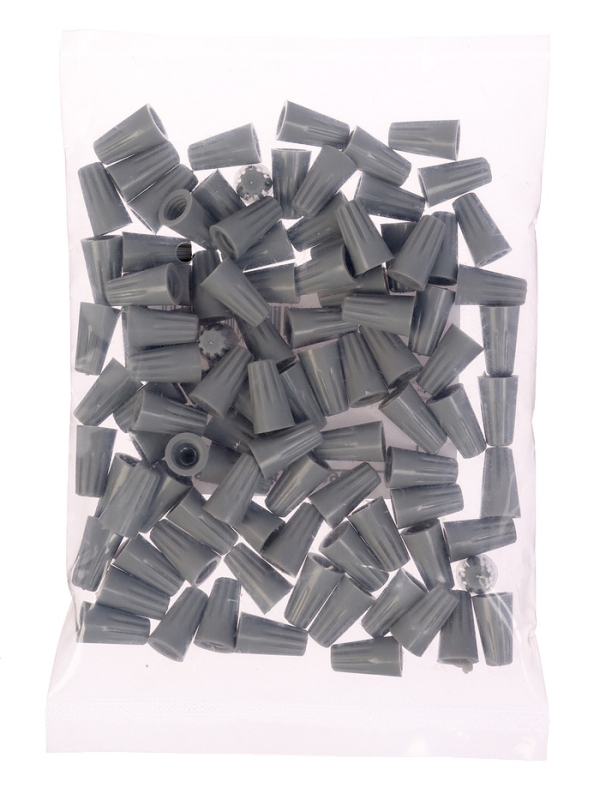 Соеденительный изолирующий зажим для проводов СИЗ-1, 1.0-3.0 мм, серый, набор 100 шт