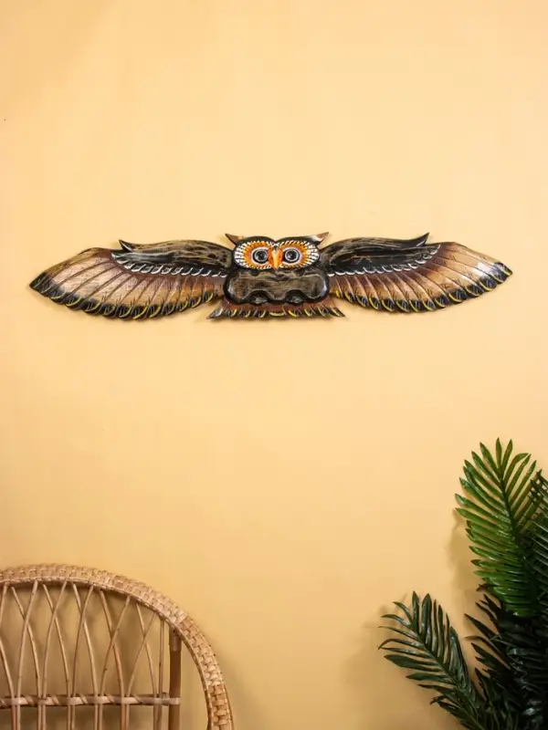 Панно &laquo;Парящая сова&raquo;, 100&times;1.5&times;20 см, дерево