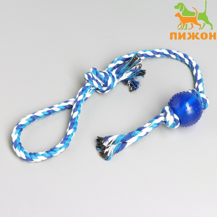 Игрушка-дразнилка для собак с мячиком, 95 г, до 54 см, микс цветов Игрушка-дразнилка для собак с мячиком, 95 г, до 54 см, микс цветов