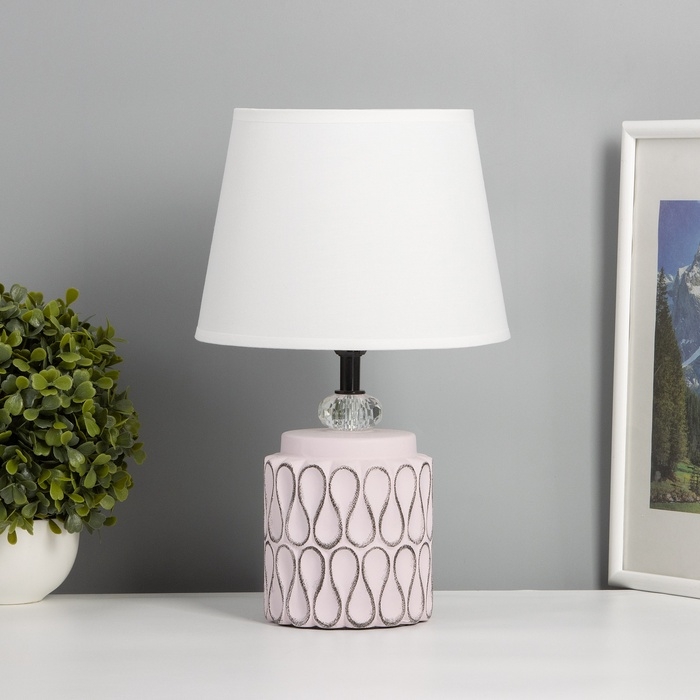 Лампа настольная Лампа настольная "Медитация" 1х40Вт Е14 розовый 20х20х35см