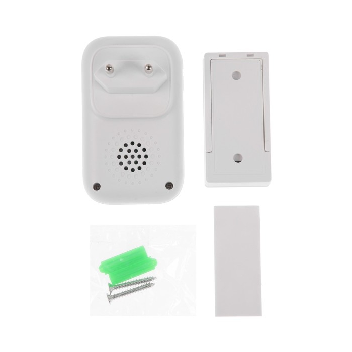 Звонок LZDV-11, беспроводной, от сети, без батареек, термометр, белый Звонок LZDV-11, беспроводной, от сети, без батареек, термометр, белый