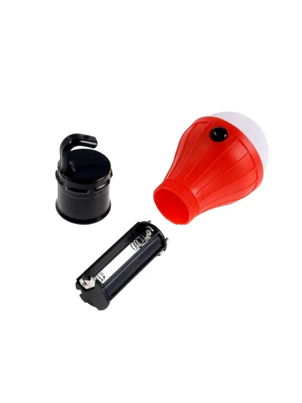 Фонарь кемпинговый, 60 Лм, 3 режима, от батареек 3&times;ААА, 11&times;5 см, красный