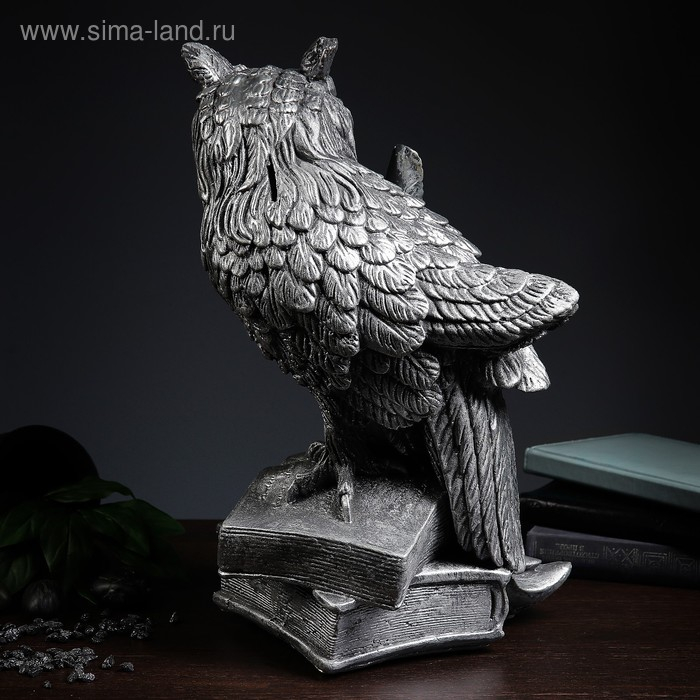 Копилка Копилка "Сова с пером" серебро, 45см