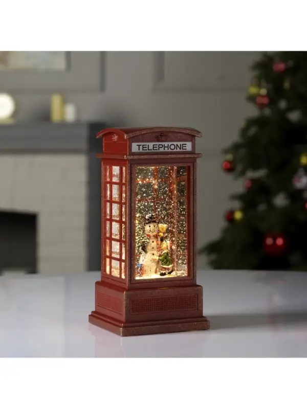 Светодиодная фигура &laquo;Девочка и снеговик&raquo; 9&times;20&times;8 см, пластик, от батареек ААх3, USB, свечение тёплое белое