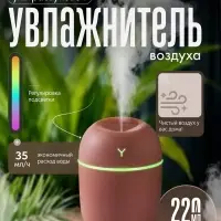 Увлажнитель воздуха Luazon HM-20, ультразвуковой, 220 мл, настольный, подсветка, розовый