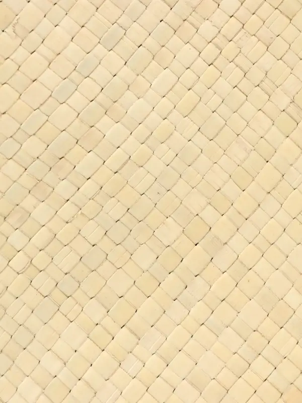 Сумка плетёная на застёжке из пандана, 35&times;12&times;40 см, бежево-чёрная