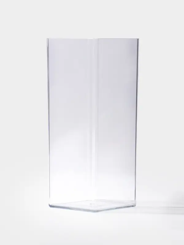 Ваза пластик настольная "Альваро" геометрия, 30х12 см, прозрачный