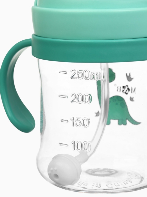 Mum&Baby, Поильник- непроливайка с трубочкой, дракоша, бирюзовый SL-07275B