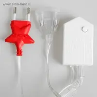 Гирлянда &laquo;Занавес&raquo; 2&times;1.5 м с насадками &laquo;Ёжики&raquo;, IP20, прозрачная нить, 360 LED, свечение тёплое белое, 8 режимов, 220 В