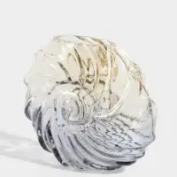 Ваза для цветов &laquo;Кеннет&raquo; ракушка, 20&times;24 см, стекло, коричнево-синяя