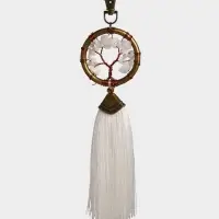 Брелок ловец снов "Великое древо" 19 см, цв. белый Брелок ловец снов "Великое древо" 19 см, цв. белый