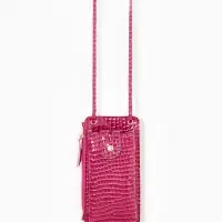 Сумка на магните, с длинным ремнём, 10&times;2.5&times;20 см, малиновая
