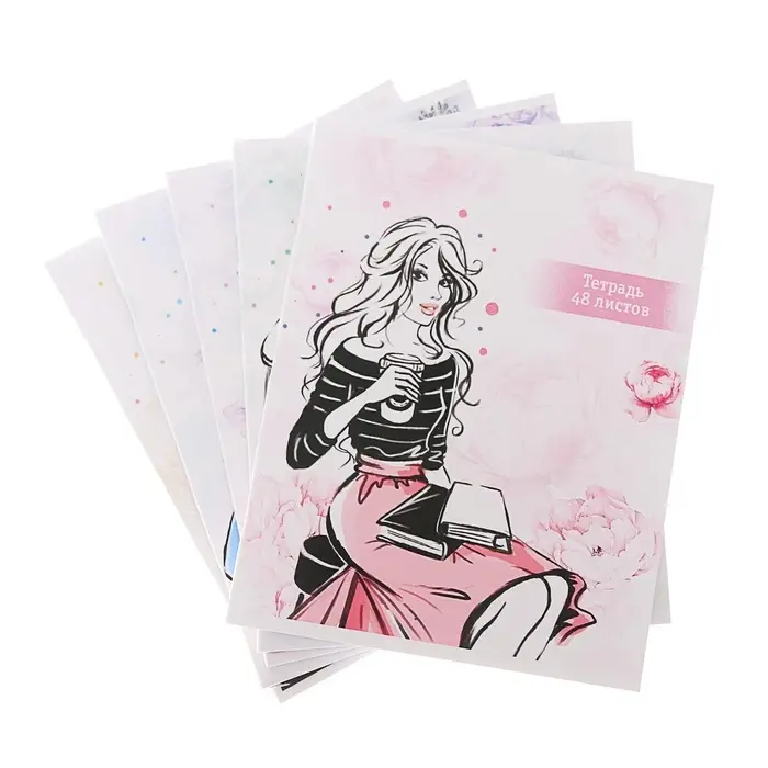 Тетрадь 48 листов в клетку Calligrata «Фешн», обложка мелованный картон, блок офсет, МИКС Тетрадь 48 листов в клетку Calligrata «Фешн», обложка мелованный картон, блок офсет, МИКС