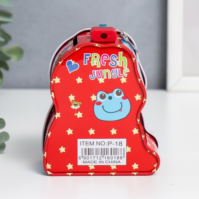 Копилка металл с замочком Копилка металл с замочком "Лягушонок" МИКС 5х8,5х10 см