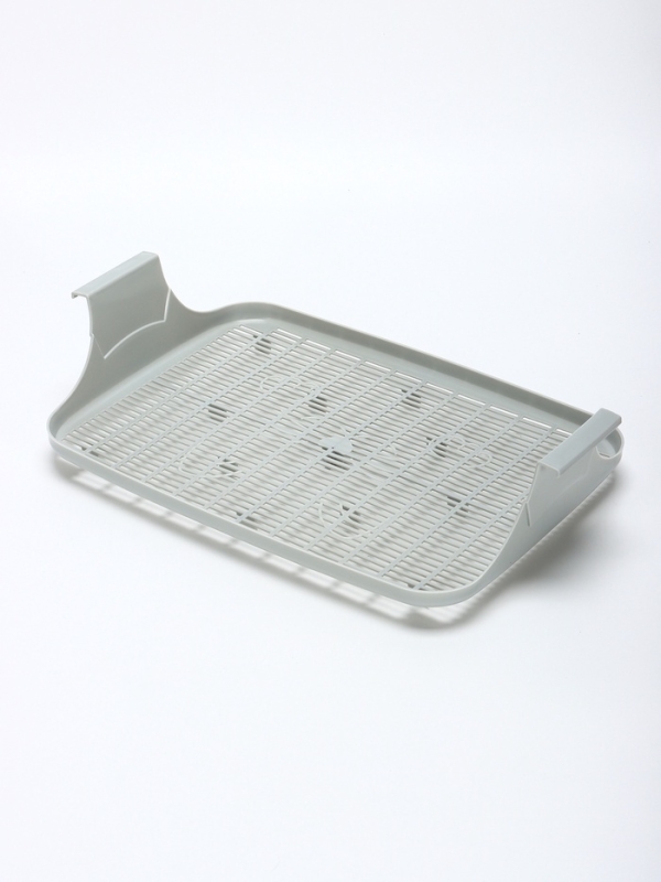 Туалет с бортом с сеткой, 45х34х15 см, серый/оливковый Туалет с бортом с сеткой, 45х34х15 см, серый/оливковый