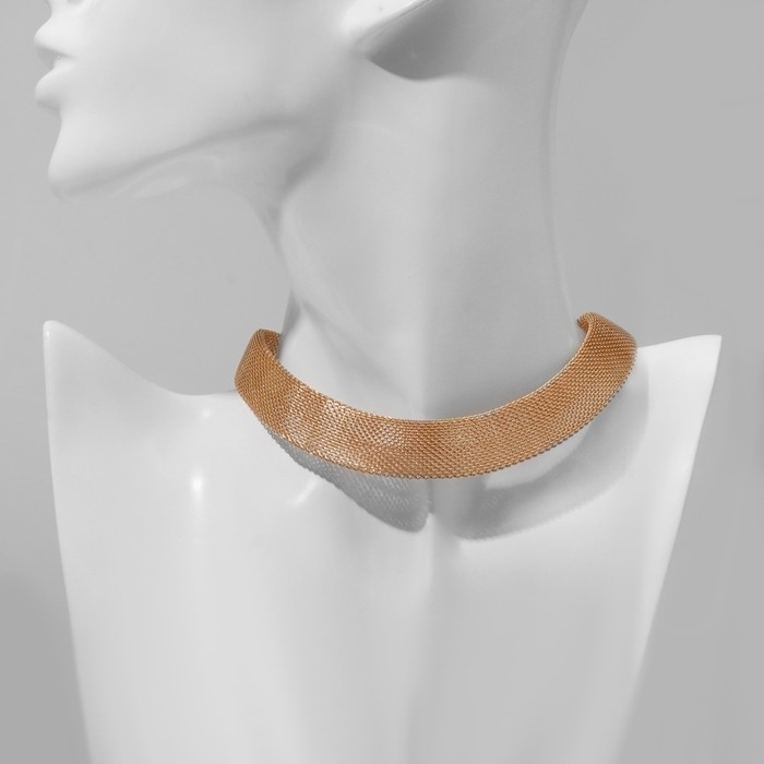 Чокер «Адажио» сетка, цвет золото, 37 см Чокер «Адажио» сетка, цвет золото, 37 см