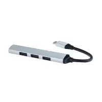 HUB HB26 Type-C на 3 USB 2.0 + USB 3.0 HOCO серебро